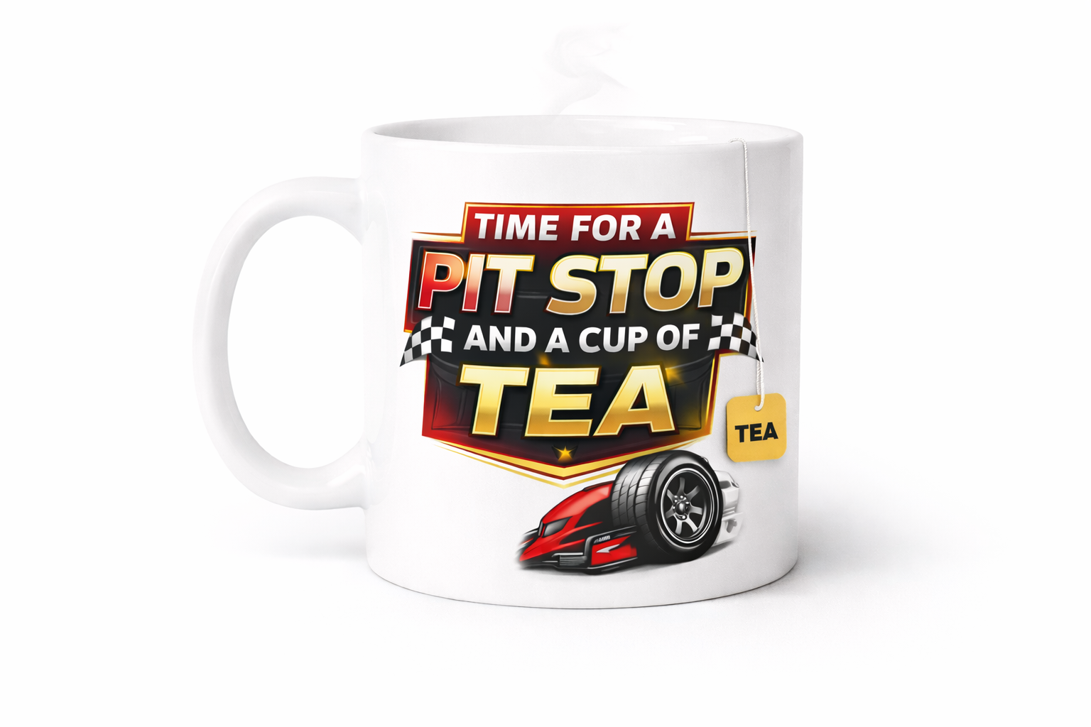 Pit Stop personalised mug
